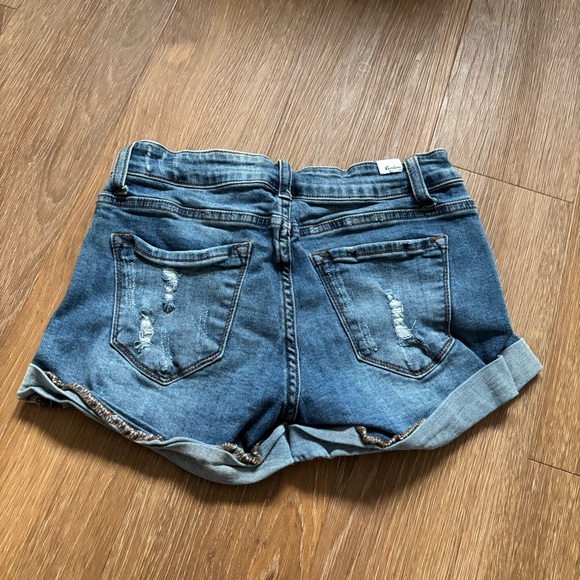 KanCan Denim Distressed Cuffed Women's Micro Shorts W26 - Picture 7 of 7